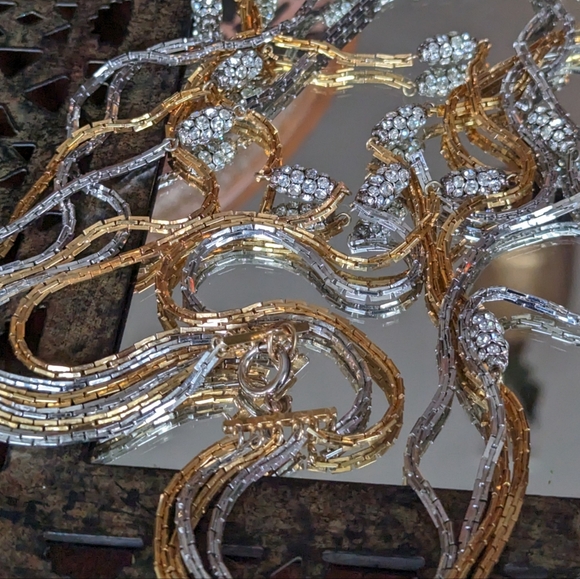 OOAK‼️1973💥💯DIOR GERMANY AUSTRIA CRYSTAL MULTI STRAND RUNWAY NECKLACE - Picture 8 of 11